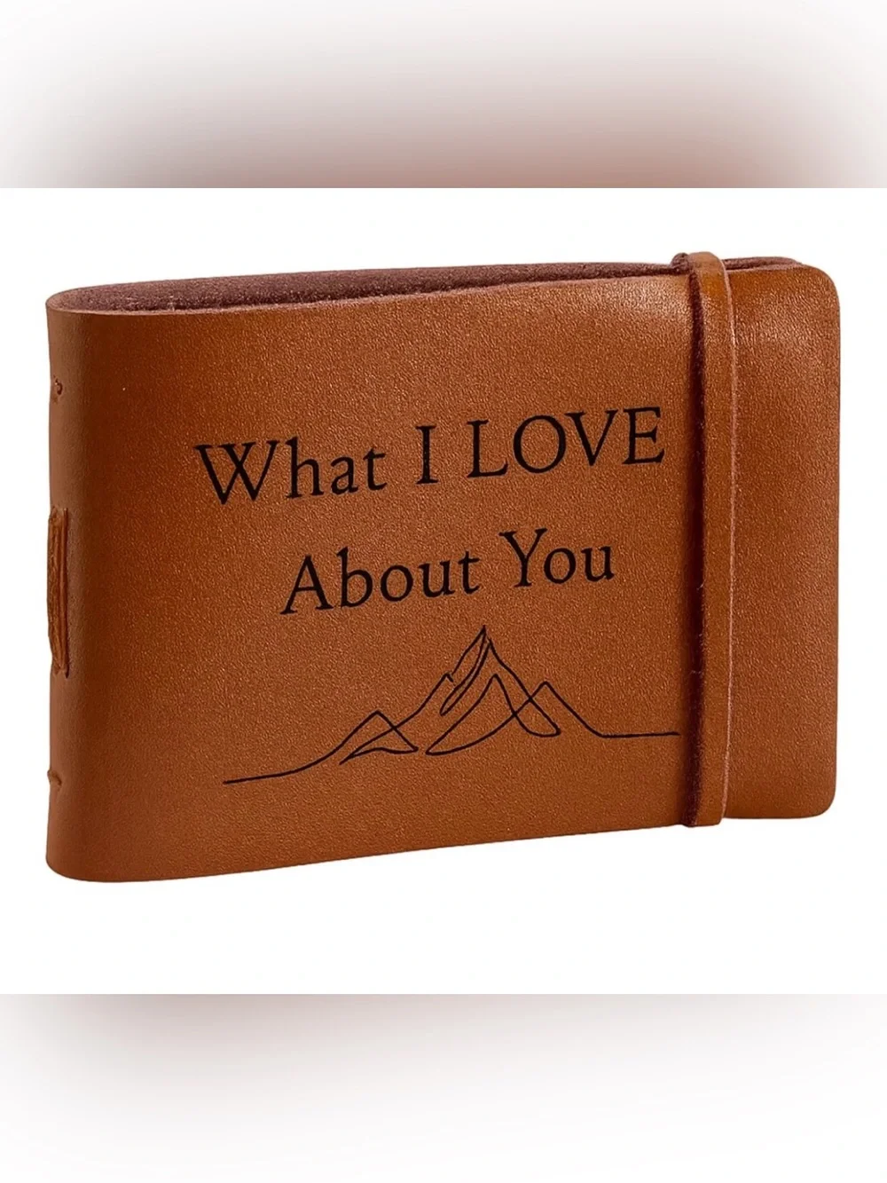 NEW “What I Love About You” Fill-in-the-Blank Leather Journal Gift Book | Sealed